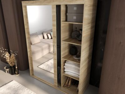 Szafa 2 Drzwiowa 160 cm Otario w aranżacji bokiem